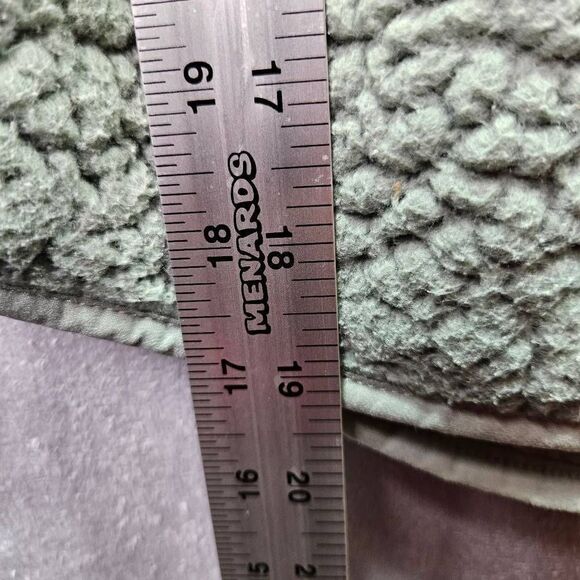 Abercrombie Fitch Sweater Kids Large 10/12 Green Shepra Fleece 1/4 Zip Pullover - Picture 4 of 9